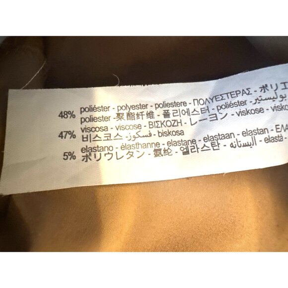 ZARA Small Beige Wide-Leg Pants - Picture 5 of 14